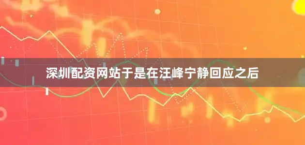 深圳配资网站于是在汪峰宁静回应之后